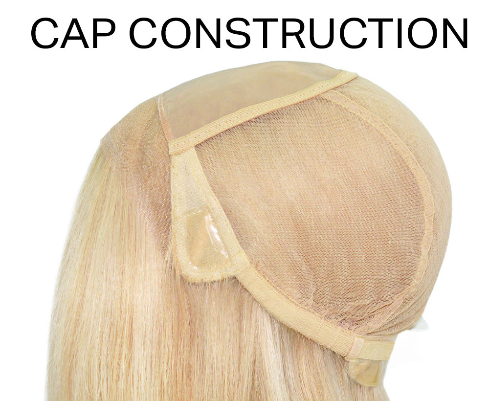 Warm Blonde with Dark Roots Welded Lace Medical Wig