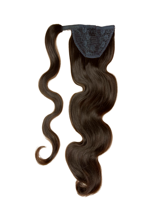 Natural Brown Wrap Ponytail