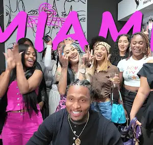 Load video: he HairQueen LA team brings the vibes, the energy, and the HAIR to Miami! Ming Li shut it all the way down in her UNREAL Cheetah Wig, and Amela made it clear—the quality is UNMATCHED 👀🔥